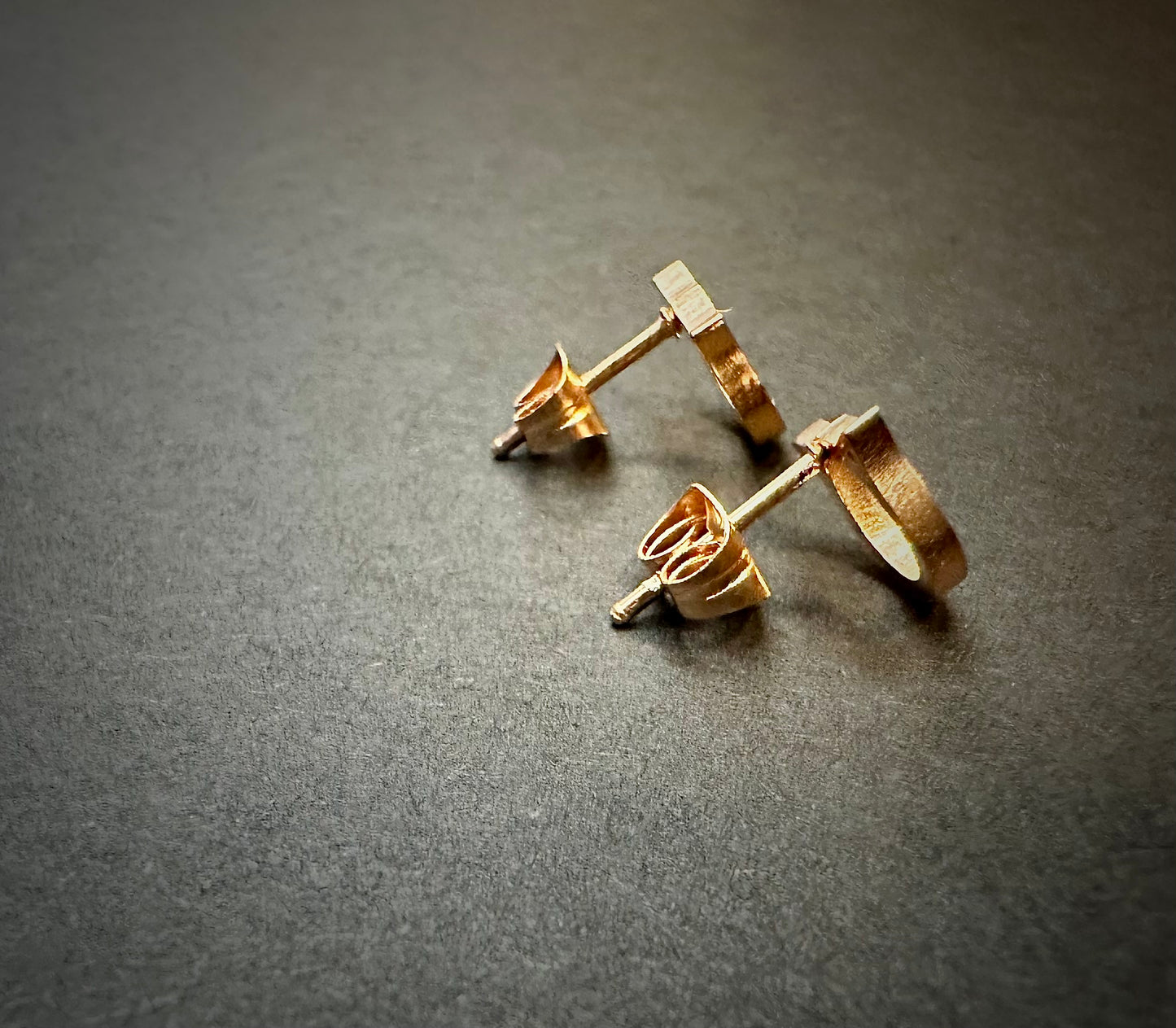 Fancy Cat Stud Earrings In Rose Gold