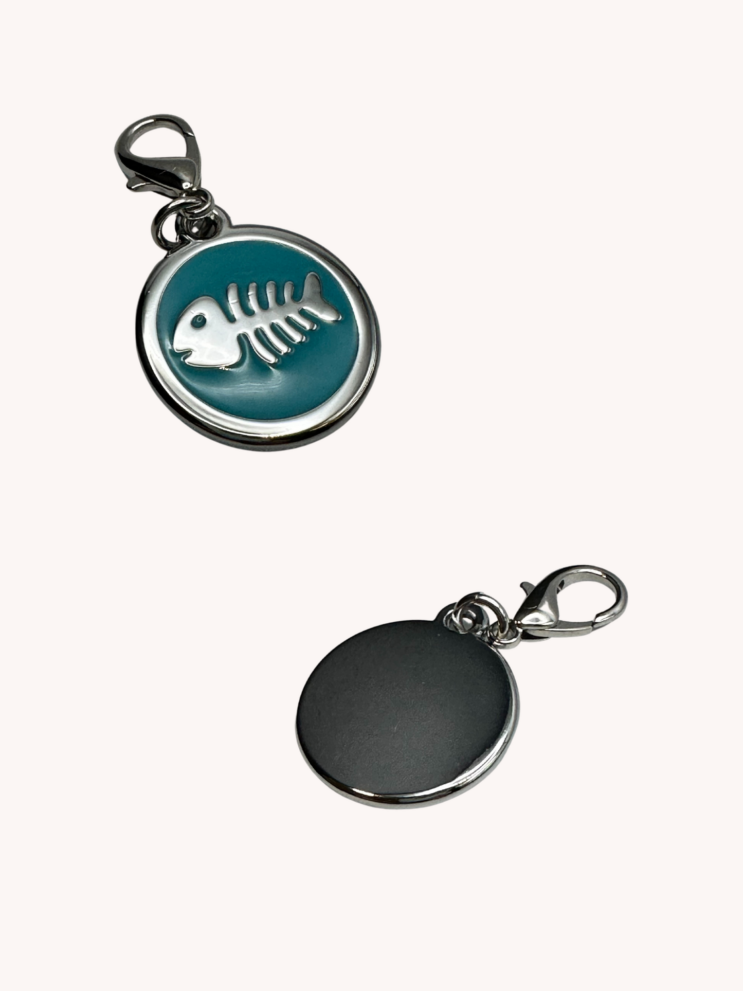 Bad To The Bone Enamel Cat Tag