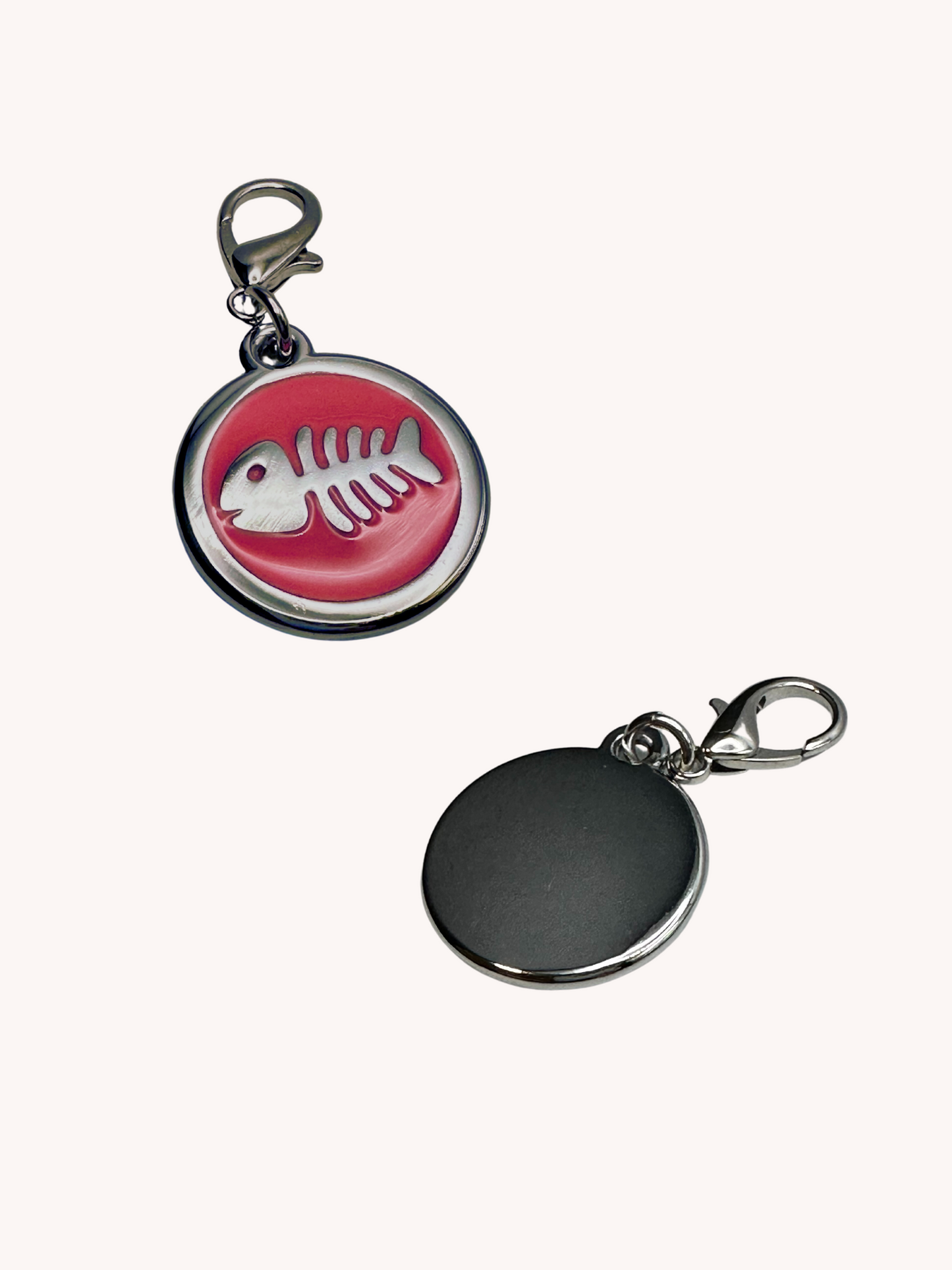 Bad To The Bone Enamel Cat Tag