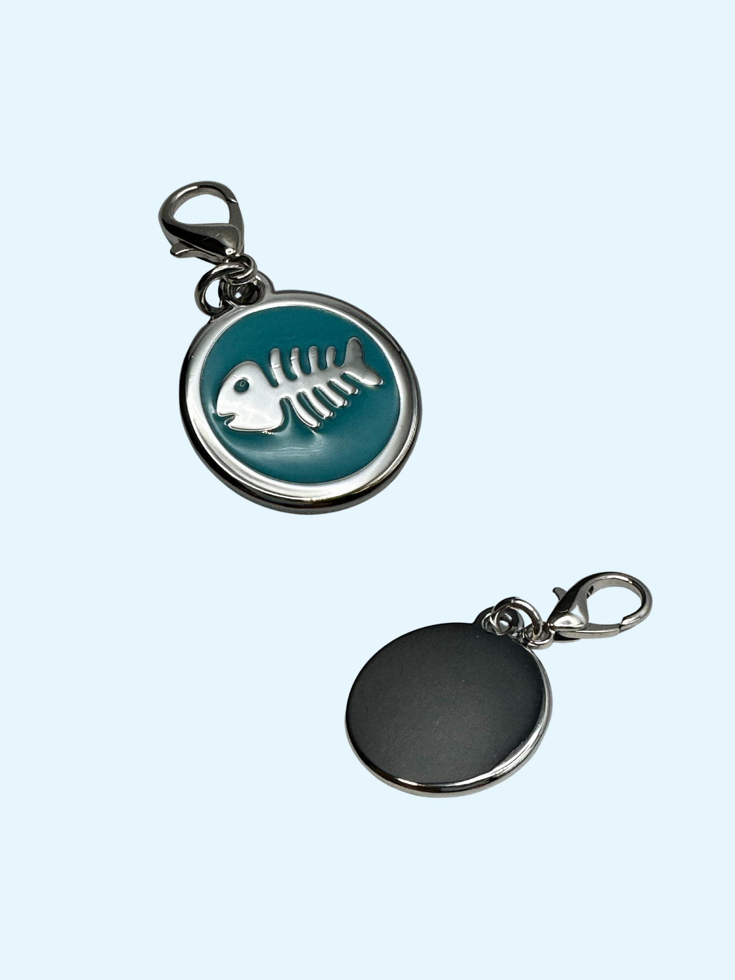 Bad To The Bone Enamel Cat Tag